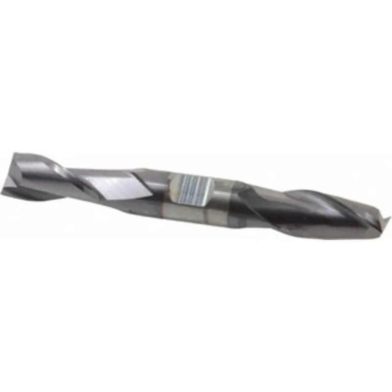 Niagara Cutter 1/2, 1 LOC, 1/2 Shank Diam, 4 OAL, 2 Flute, Solid Carbide Square End Mill Double End, TiAlN Finish, Sp...